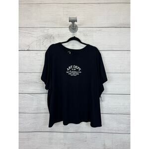 Old Navy Plus Size Black "Art Dept" Graphic Short Sleeve Tee Size 3X